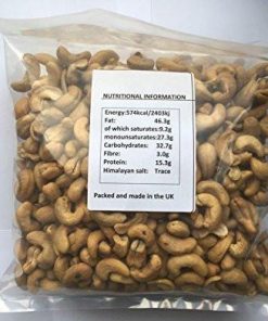 Soaked & Dehydrated Cashews-nutrition info