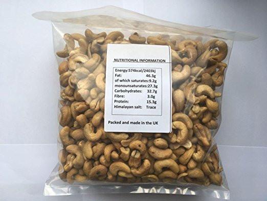 Soaked & Dehydrated Cashews-nutrition info